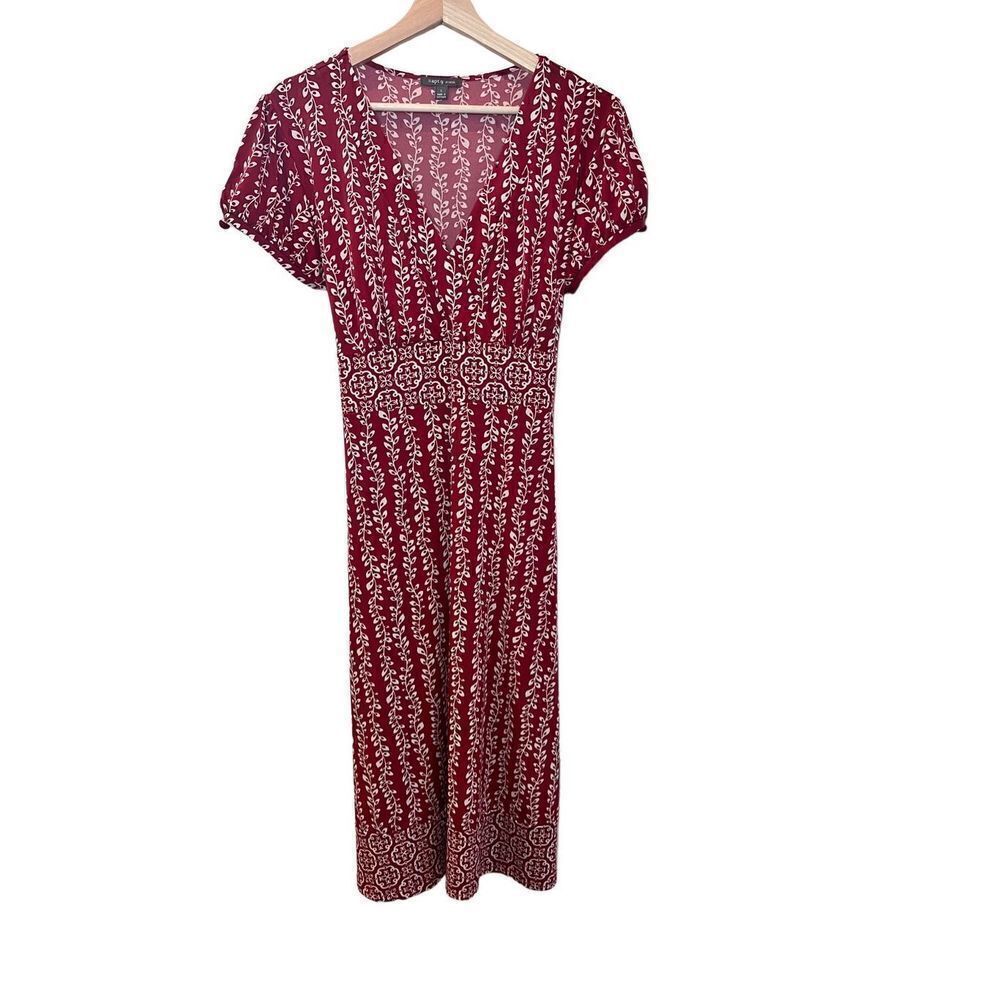 Apt. 9 stretch just past knee wrap front dress size L